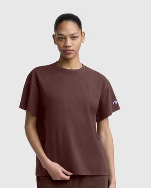 Champion Short Sleeve Loose Fit T-Shirt - Brown