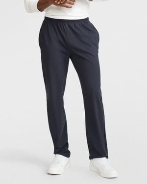 Champion Lightweight Lounge Pants, Open Hem, C Logo - Blue