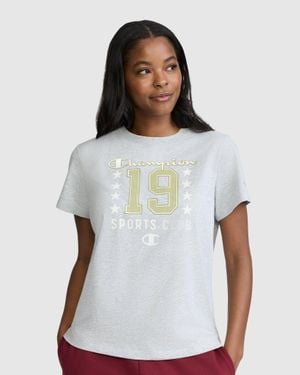 Champion Sports Club "19" With Stars Graphic T-Shirt - White