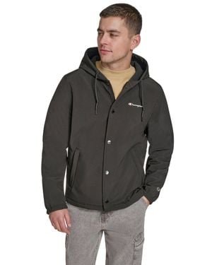 Champion Hooded Coaches Rain Jacket - Black