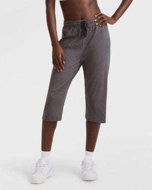Champion Lightweight Lounge Capri Pants, C Logo - Black