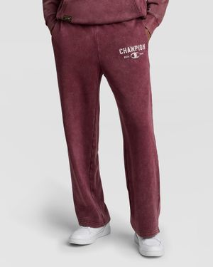 Champion Mineral Wash Open Hem Pant - Red