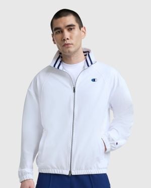 Champion Gameday Full Zip Mock Neck, C Logo - Blue