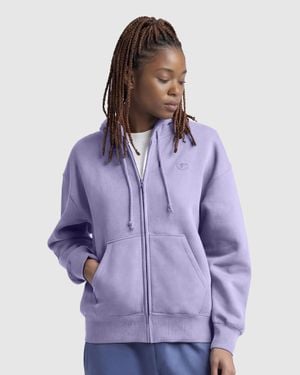 Champion Powerblend Fleece Zip-Up Hoodie, C Logo - Purple