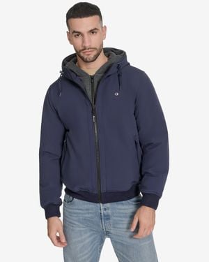 Champion Softshell Hoodie With Jersey Bib - Blue