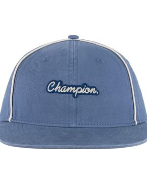 Champion Alt Script Flat Brim Adjustable Hat - Blue