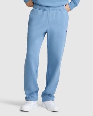 Champion Powerblend Sweatpants, Relaxed Bottom, C Logo - Blue