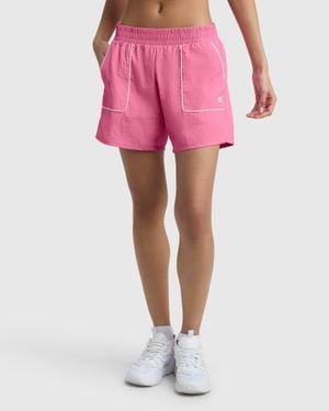 Champion 5" Courtside Short, C Logo - Pink