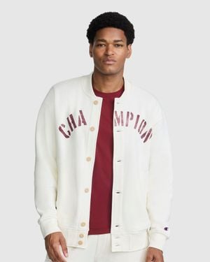 Champion Fleece Baseball Jacket - Red