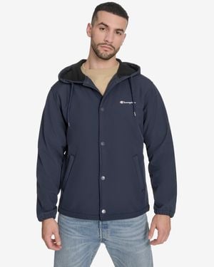 Champion Hooded Coaches Rain Jacket - Blue