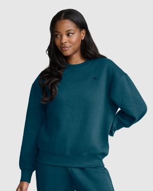 Champion Powerblend Crewneck, Small "C" - Blue