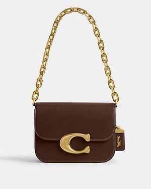 COACH Idol Bag (Brass/) Shoulder Handbags - Black