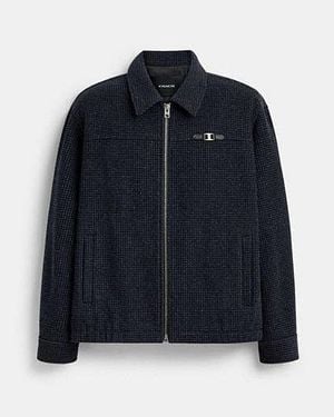 COACH Heritage C Plaque Harrington Jacket - Blue