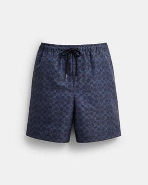 COACH Signature Swim Trunks - Blue