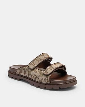 COACH Double Banded Sandal - Black