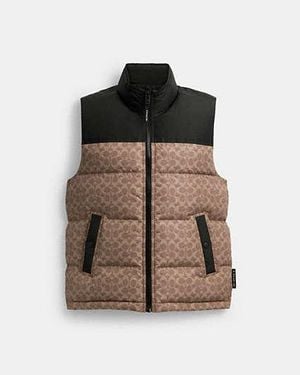 COACH Signature Down Vest - Black