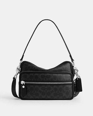 COACH Dakota Crossbody Bag In Signature Canvas - Black