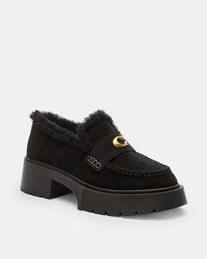 COACH Leah Platform Loafer - Black