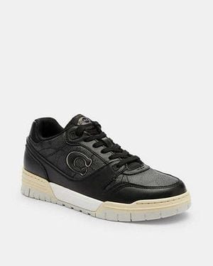 COACH Soho Trainers With Signature Canvas Shoes Charcoal - Black