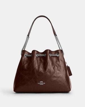 COACH Evelyn Shoulder Bag With Quilting - Brown