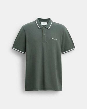 COACH Signature Trim Polo - Green