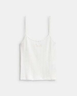 COACH Pointelle Tank - Black