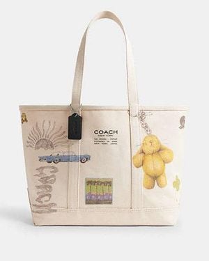 COACH Utility Tote Bag With Sketch Print - Black