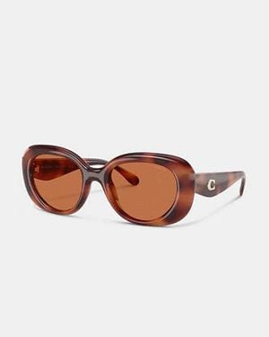 COACH Gafas De Sol Redondas Pillow Tabby - Negro