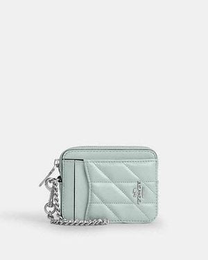 COACH Porte Cartes À Fermeture Éclair - Noir