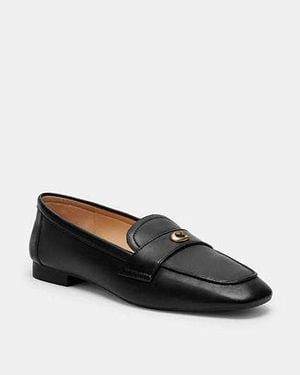 COACH Shoes With 'Loafers' Type Logo - Black