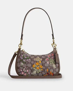 COACH Teri Mini Crossbody Bag With Floral Embroidery - Black