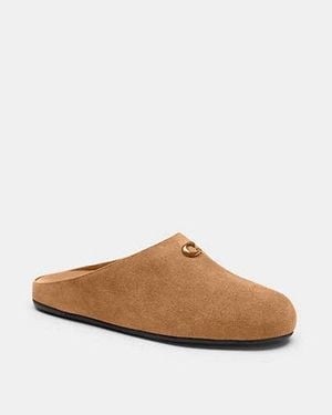 COACH Sculpted C Soft Mule Für Frauen - Schwarz