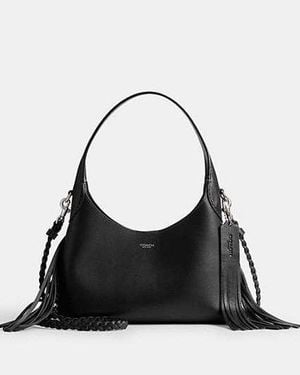 COACH Bolso Tote Brooklyn 23 Con Flecos En Negro