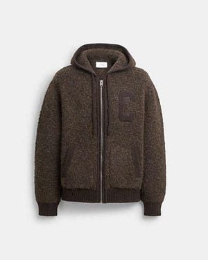 COACH Zip Hoodie Jumper - Black