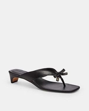 COACH Sandalias De Tacón Kitten Con Lazo - Negro