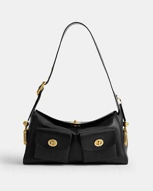 COACH Sac Haversack À Fermeture Turnlock - Noir