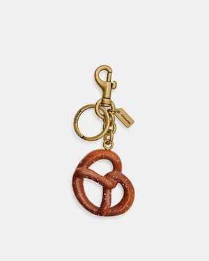 COACH Small Pretzel Bag Charm - Black