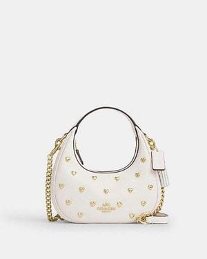 COACH Carmen Mini Crossbody Bag With Heart Rivets - Black