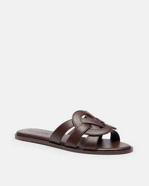 COACH Lena Slide Sandal - Black