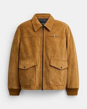 COACH Suede Bomber - Brown