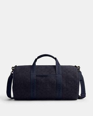 COACH Duffle Theo De Jacquard De Firma - Azul