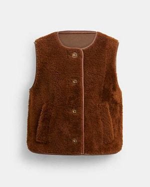 COACH Gilet - Marrone
