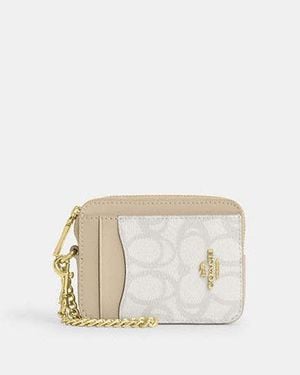 COACH Kartenetui Aus Signature Canvas Mit Skizzen Print - Schwarz