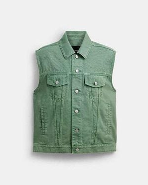 COACH Denim Vest - Green