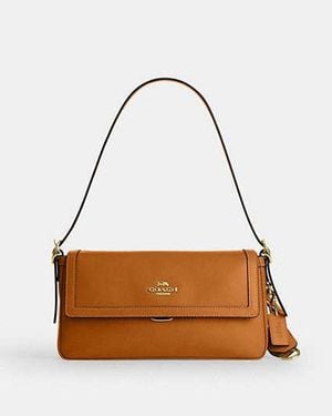COACH Etta Small Flap Shoulder Bag - Black