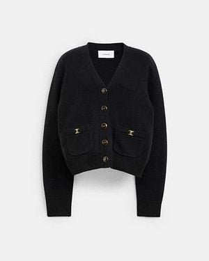 COACH Heritage C Cardigan - Black