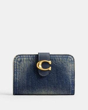 COACH Cartera Tabby De Tela Vaquera Exquisita - Azul