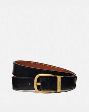 COACH Harness Buckle Reversible Belt, 25Mm - Black