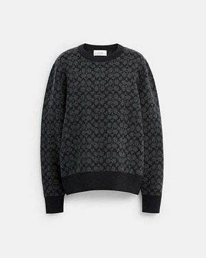 COACH Signature Crewneck Jumper - Black