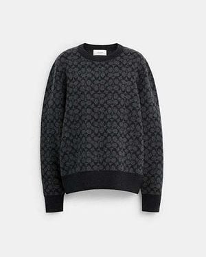 COACH Signature Crewneck Jumper - Black